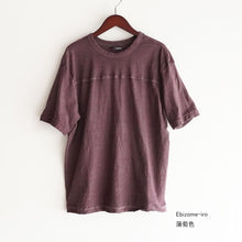 画像をギャラリービューアに読み込む, 吊り編み オーガニックコットン フロントヨークTシャツ