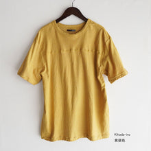 画像をギャラリービューアに読み込む, 吊り編み オーガニックコットン フロントヨークTシャツ