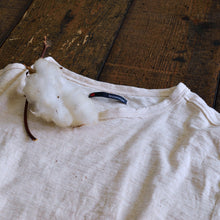 画像をギャラリービューアに読み込む, 染め無し 生成 吊り編み オーガニックコットン Tシャツ 半袖/長袖