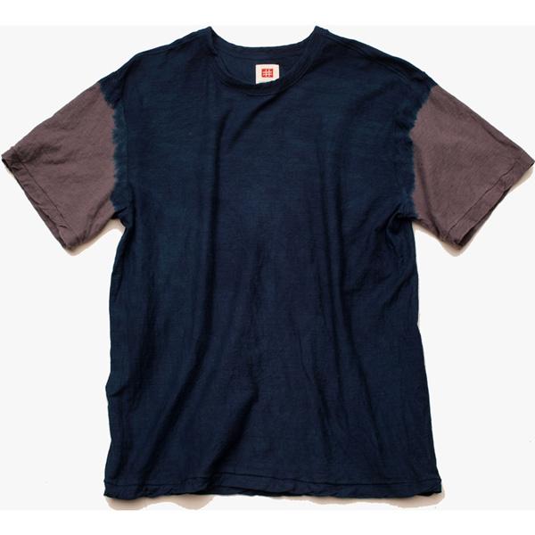 絞り染め オーガニックコットン Tシャツ 吊り編み 「すそ残し」