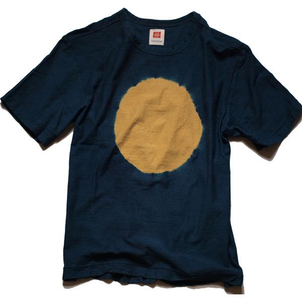 絞り染め オーガニックコットン Tシャツ 吊り編み「逆まる