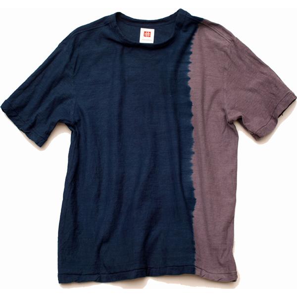 絞り染め オーガニックコットン Tシャツ 吊り編み「ヨコ線」 main image 1