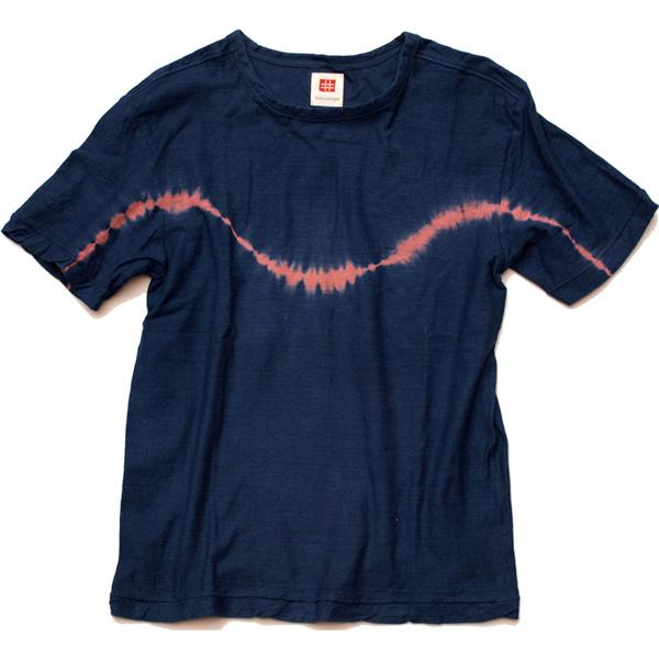 絞り染め オーガニックコットン Tシャツ 吊り編み「マゲヨコ線