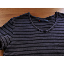 画像をギャラリービューアに読み込む, 吊り編み レディースしましま カットソー 半袖