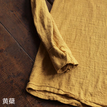 画像をギャラリービューアに読み込む, 吊り編み オーガニックコットン メンズ ヘンリーネック 長袖