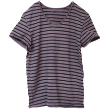 画像をギャラリービューアに読み込む, 吊り編み レディースしましま カットソー 半袖