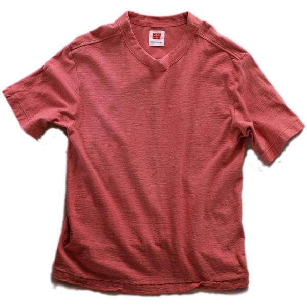 鴇（とき）色　吊り編み オーガニックコットン Tシャツ 半袖/長袖