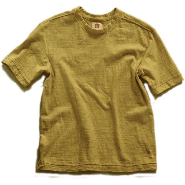 黄蘗（きはだ）色　吊り編み オーガニックコットン Tシャツ 半袖/長袖