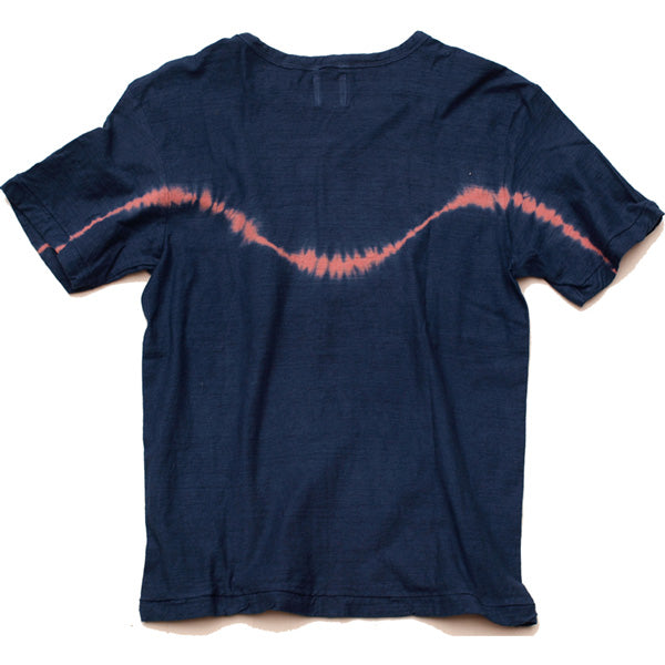 絞り染め オーガニックコットン Tシャツ 吊り編み「マゲヨコ線