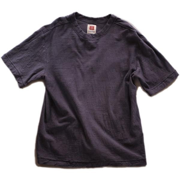 藤鼠（ふじねず）色　吊り編み オーガニックコットン Tシャツ 半袖/長袖